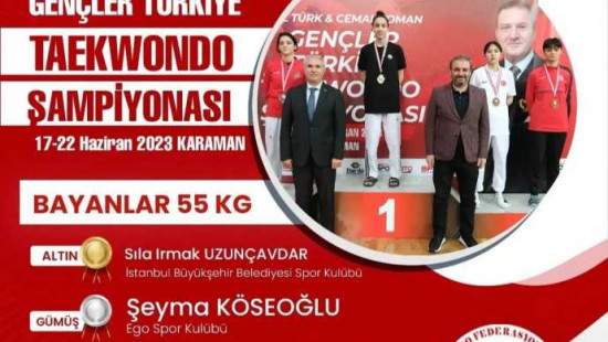 Sıla Irmak UZUNÇAVDAR 55 kg. 2023 Türkiye Taekwondo Gençler Şampiyonu