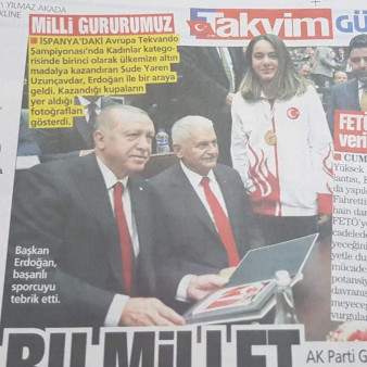 TAKVİM GAZETESİ SÜRMANŞETİNDEYİZ